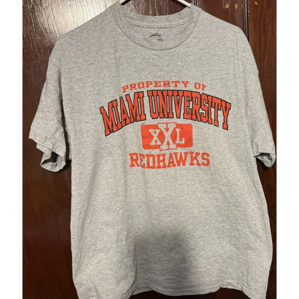 Miami (OH) Redhawks T-Shirt Gray NCAA Men's Size L
